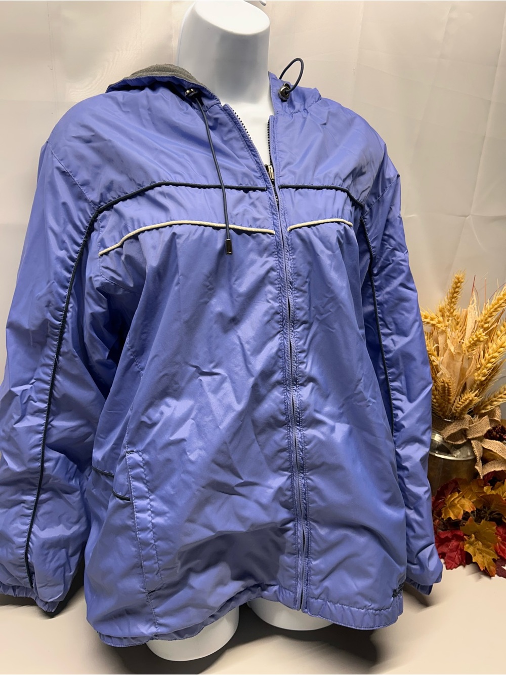 ZeroXposur Lavender-Blue Hooded Bomber Jacket